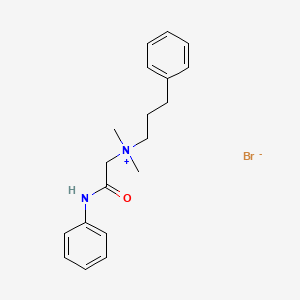 molecular formula C19H25BrN2O B14737273 Dimethyl((phenylcarbamoyl)methyl)(3-phenylpropyl)ammonium bromide CAS No. 3131-76-8