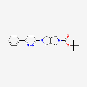molecular formula C21H26N4O2 B1473728 tert-butyl 5-(6-phenylpyridazin-3-yl)hexahydropyrrolo[3,4-c]pyrrole-2(1H)-carboxylate CAS No. 848591-87-7