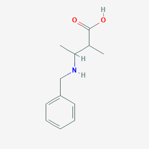 molecular formula C12H17NO2 B1473730 3-(Benzylamino)-2-methylbutanoic acid CAS No. 1089720-81-9