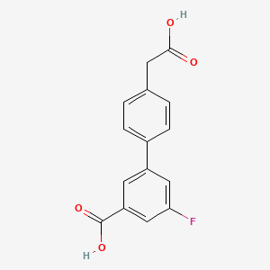 3-[4-(Carboxymethyl)phenyl]-5-fluorobenzoic acid