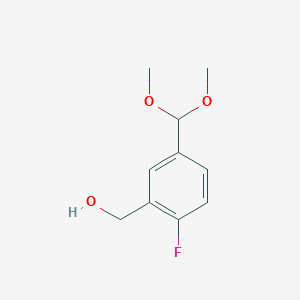 molecular formula C10H13FO3 B1473736 [5-(Dimethoxymethyl)-2-fluorophenyl]methanol CAS No. 334019-16-8