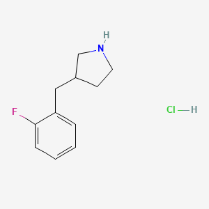 molecular formula C11H15ClFN B1473737 3-(2-氟苄基)吡咯烷盐酸盐 CAS No. 193220-15-4