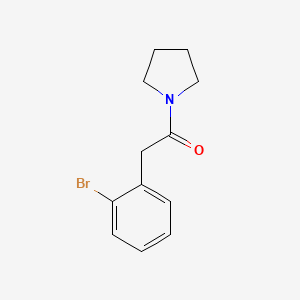 molecular formula C12H14BrNO B1473738 2-(2-溴苯基)-1-(吡咯啉-1-基)乙酮 CAS No. 76016-44-9