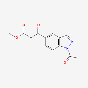 methyl 3-(1-acetyl-1H-indazol-5-yl)-3-oxopropanoate