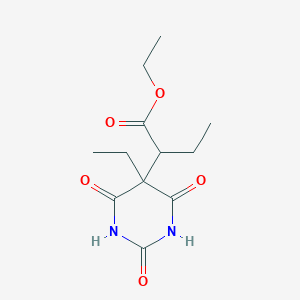 molecular formula C12H18N2O5 B14737453 Ethyl 2-(5-ethyl-2,4,6-trioxohexahydropyrimidin-5-yl)butanoate CAS No. 5429-30-1