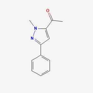 molecular formula C12H12N2O B1473746 1-(1-甲基-3-苯基-1H-吡唑-5-基)乙-1-酮 CAS No. 1420893-51-1