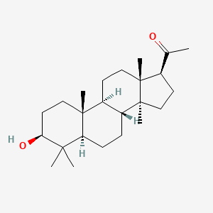 molecular formula C24H40O2 B14737481 1-[(3S,5R,8R,9S,10R,13R,14S,17S)-3-hydroxy-4,4,10,13,14-pentamethyl-2,3,5,6,7,8,9,11,12,15,16,17-dodecahydro-1H-cyclopenta[a]phenanthren-17-yl]ethanone CAS No. 6610-85-1