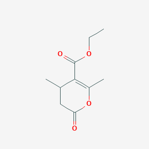 molecular formula C10H14O4 B14737500 Ethyl 4,6-dimethyl-2-oxo-3,4-dihydro-2h-pyran-5-carboxylate CAS No. 5450-21-5