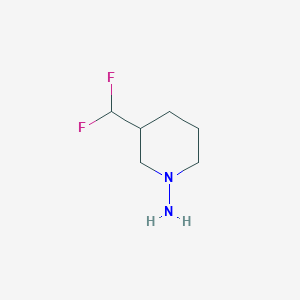molecular formula C6H12F2N2 B1473755 3-(Difluoromethyl)piperidin-1-amine CAS No. 2097996-17-1