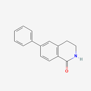 molecular formula C15H13NO B1473757 6-苯基-3,4-二氢异喹啉-1(2H)-酮 CAS No. 1309955-14-3
