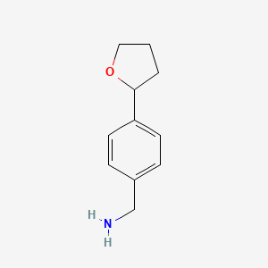 molecular formula C11H15NO B1473758 (4-(Tetrahydrofuran-2-yl)phenyl)methanamine CAS No. 1782005-23-5