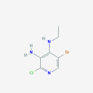 molecular formula C7H9BrClN3 B1473764 3-Amino-5-bromo-2-chloro-4-ethylaminopyridine CAS No. 842144-03-0