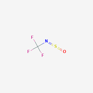 molecular formula CF3NOS B14737645 Trifluoro[(oxo-lambda~4~-sulfanylidene)amino]methane CAS No. 10564-49-5