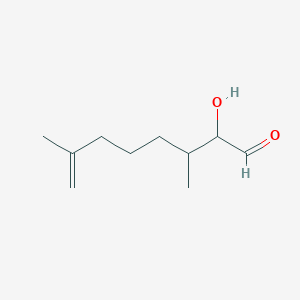 molecular formula C10H18O2 B14737699 2-Hydroxy-3,7-dimethyloct-7-enal CAS No. 5344-30-9