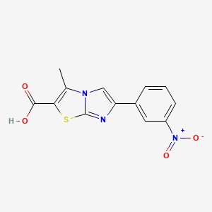 molecular formula C13H9N3O4S B1473772 3-Methyl-6-(3-nitrophenyl)imidazo[2,1-b][1,3]thiazole-2-carboxylic acid CAS No. 1131580-31-8