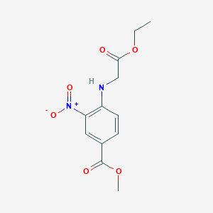 molecular formula C12H14N2O6 B1473775 Methyl 4-[(ethoxycarbonylmethyl)amino]-3-nitrobenzoate CAS No. 1381944-43-9
