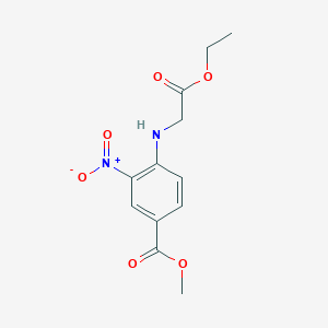 molecular formula C12H14N2O6 B1473775 Methyl 4-((2-ethoxy-2-oxoethyl)amino)-3-nitrobenzoate CAS No. 1381944-43-9