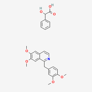 molecular formula C28H29NO7 B14737759 Papaverine phenylglycolate CAS No. 6591-59-9