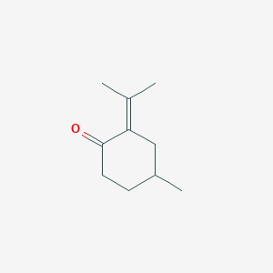 molecular formula C10H16O B14737766 Cyclohexanone, 4-methyl-2-(1-methylethylidene)- CAS No. 3304-26-5