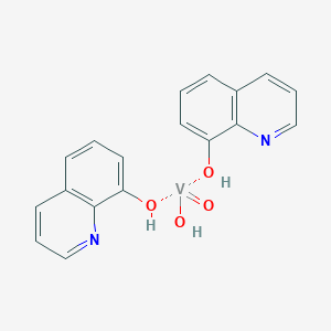 molecular formula C18H15N2O4V B147378 Vanadium, hydroxyoxobis(8-quinolinolato-kappaN1,kappaO8)-, (OC-6-14)- CAS No. 41922-39-8