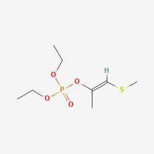 molecular formula C8H17O4PS B14737819 Phosphoric acid, diethyl 1-methyl-2-(methylthio)-vinyl ester CAS No. 3309-79-3