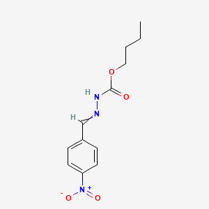 molecular formula C12H15N3O4 B14737846 butyl N-[(4-nitrophenyl)methylideneamino]carbamate CAS No. 6310-97-0