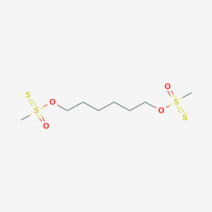 molecular formula C8H18O4S4 B1473785 Methyl-(6-methylsulfonothioyloxyhexoxy)-oxo-sulfanylidene-lambda6-sulfane CAS No. 1956-01-0