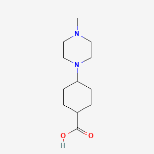 molecular formula C12H22N2O2 B1473788 4-(4-Methylpiperazin-1-yl)cyclohexane-1-carboxylic acid CAS No. 1368432-69-2