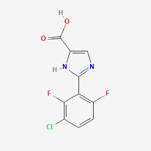 molecular formula C10H5ClF2N2O2 B1473789 2-(3-Chloro-2,6-difluorophenyl)-1H-imidazole-4-carboxylic acid CAS No. 1422386-06-8