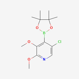 molecular formula C13H19BClNO4 B1473791 5-Chloro-2,3-dimethoxy-4-(4,4,5,5-tetramethyl-1,3,2-dioxaborolan-2-yl)pyridine CAS No. 1356165-74-6