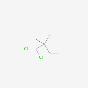 molecular formula C6H8Cl2 B14737928 1,1-Dichloro-2-methyl-2-vinylcyclopropane CAS No. 5296-49-1