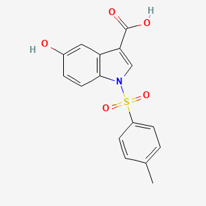 molecular formula C16H13NO5S B1473796 5-羟基-1-对甲苯磺酸-1H-吲哚-3-羧酸 CAS No. 930112-00-8