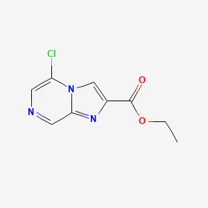 molecular formula C9H8ClN3O2 B1473802 Ethyl 5-chloroimidazo[1,2-a]pyrazine-2-carboxylate CAS No. 1250999-47-3