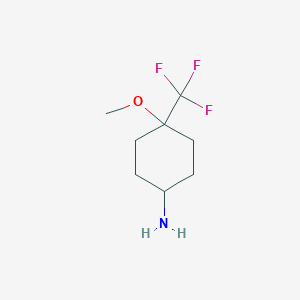 molecular formula C8H14F3NO B1473803 4-Methoxy-4-(trifluoromethyl)cyclohexan-1-amine CAS No. 1429902-66-8