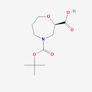 molecular formula C11H19NO5 B1473808 (R)-4-(Tert-butoxycarbonyl)-1,4-oxazepane-2-carboxylic acid CAS No. 1273566-86-1