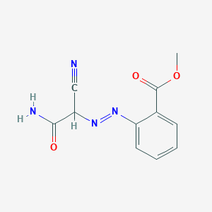 molecular formula C11H10N4O3 B14738087 Methyl 2-[(e)-(2-amino-1-cyano-2-oxoethyl)diazenyl]benzoate CAS No. 6332-43-0