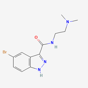 molecular formula C12H15BrN4O B1473810 5-溴-N-(2-(二甲氨基)乙基)-1H-吲唑-3-甲酰胺 CAS No. 91766-59-5