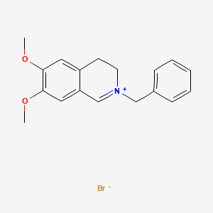 molecular formula C18H20BrNO2 B14738129 Isoquinolinium, 3,4-dihydro-6,7-dimethoxy-2-(phenylmethyl)-, bromide CAS No. 5096-82-2