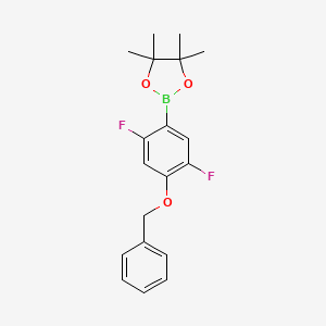 molecular formula C13H17BF2O3 B1473813 2,5-Difluoro-4-benzyloxyphenylboronic acid pinacol ester CAS No. 2121514-83-6