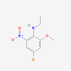 molecular formula C9H11BrN2O3 B1473814 4-bromo-N-ethyl-2-methoxy-6-nitroaniline CAS No. 1416554-52-3