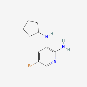 molecular formula C10H14BrN3 B1473817 5-bromo-3-N-cyclopentylpyridine-2,3-diamine CAS No. 1393845-73-2