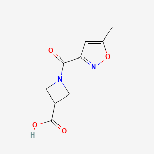 molecular formula C9H10N2O4 B1473819 1-[(5-Methylisoxazol-3-yl)carbonyl]azetidine-3-carboxylic acid CAS No. 1350989-07-9
