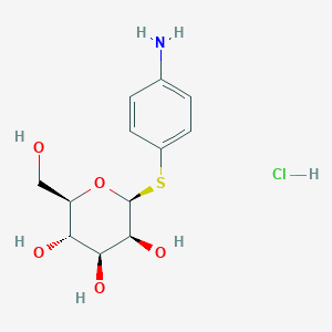 molecular formula C12H18ClNO5S B1473825 4-Aminophenyl b-D-thiomannopyranoside HCl CAS No. 1174234-26-4
