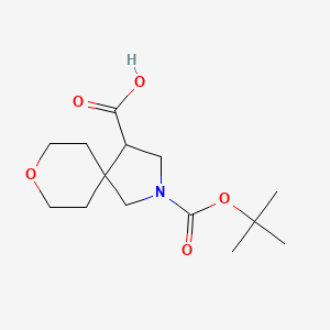 molecular formula C14H23NO5 B1473826 2-(Tert-butoxycarbonyl)-8-oxa-2-azaspiro[4.5]decane-4-carboxylic acid CAS No. 1251021-24-5