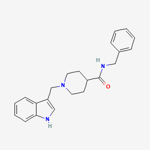 molecular formula C22H25N3O B14738293 N-benzyl-1-(1H-indol-3-ylmethyl)piperidine-4-carboxamide CAS No. 6308-66-3