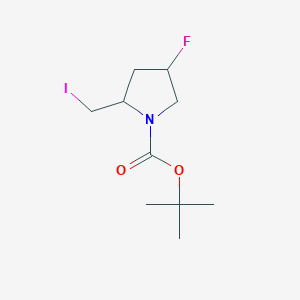 B1473833 Tert-butyl 4-fluoro-2-(iodomethyl)pyrrolidine-1-carboxylate CAS No. 476415-08-4