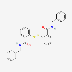 molecular formula C28H24N2O2S2 B14738358 N-benzyl-2-[[2-(benzylcarbamoyl)phenyl]disulfanyl]benzamide CAS No. 2527-62-0