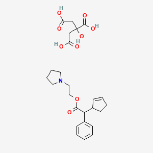 molecular formula C25H33NO9 B14738403 Cyclopyrazate citrate CAS No. 5897-32-5