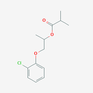 molecular formula C13H17ClO3 B14738440 1-(2-Chlorophenoxy)propan-2-yl 2-methylpropanoate CAS No. 5436-81-7