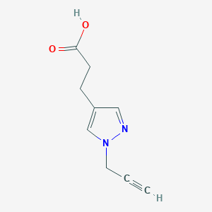 molecular formula C9H10N2O2 B1473847 3-[1-(prop-2-yn-1-yl)-1H-pyrazol-4-yl]propanoic acid CAS No. 1783938-43-1